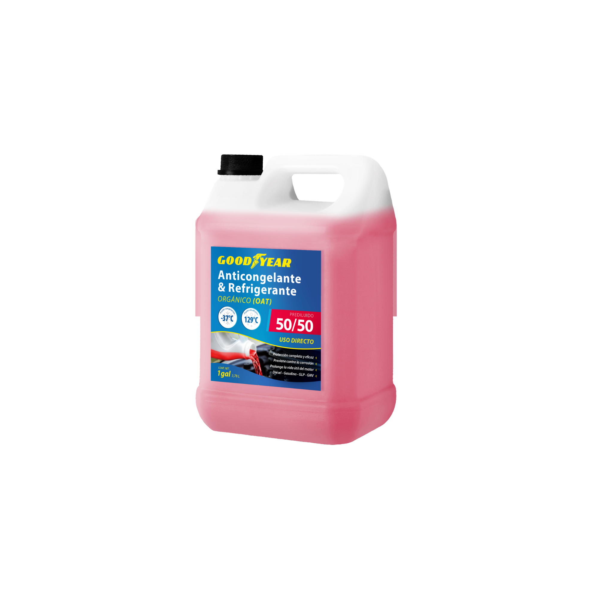 Goodyear Refrigerante 50/50 OAT Rojo 1 galón