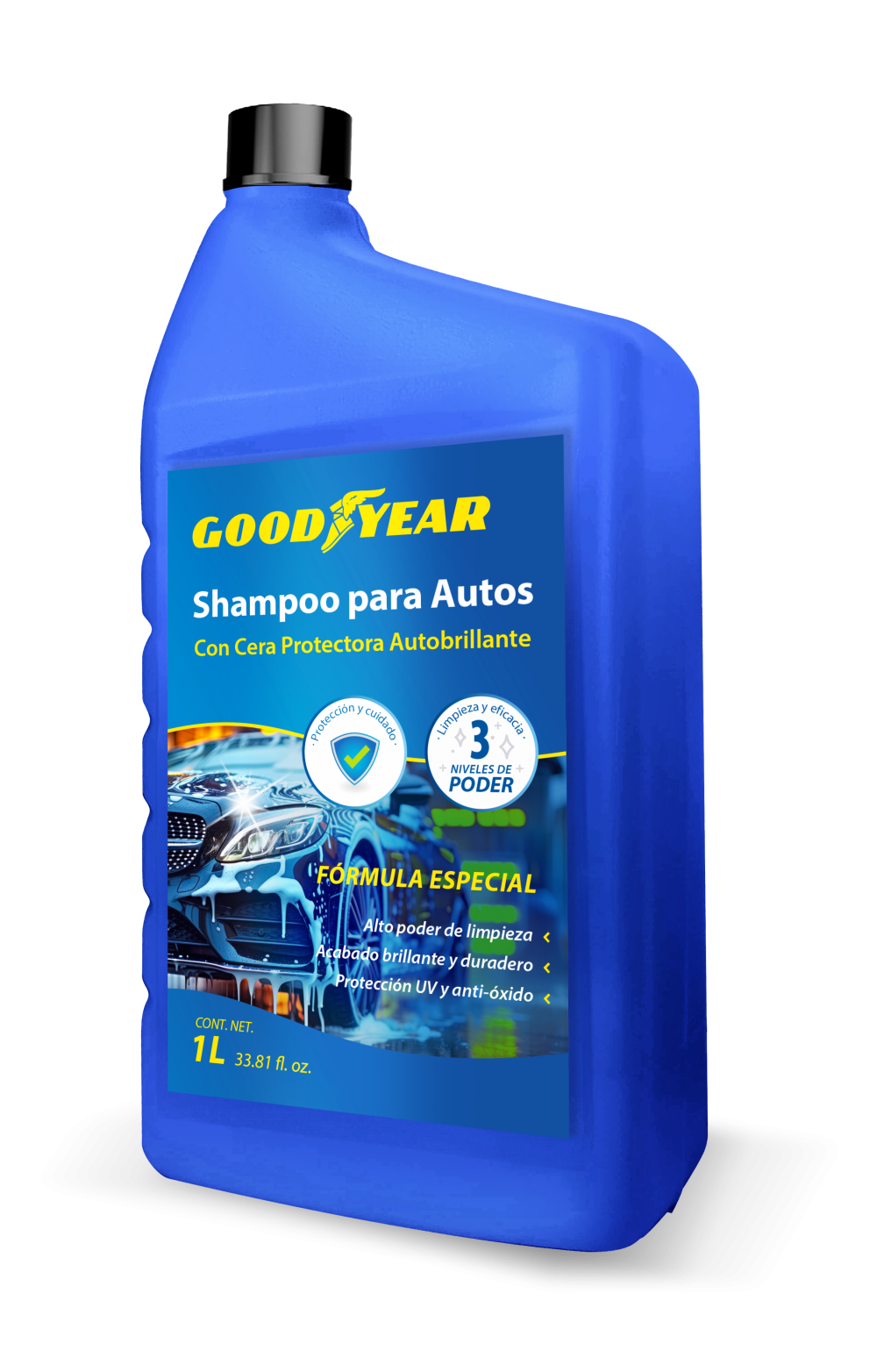Goodyear Shampoo para Autos con Cera Protectora 1 litro